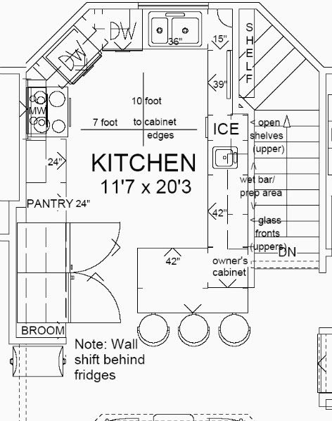 Opinions on our kitchen layout - - in beach cottage - Kitchens ...