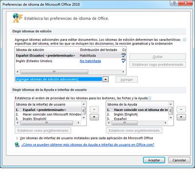 Office 2010 Language Pack Español
