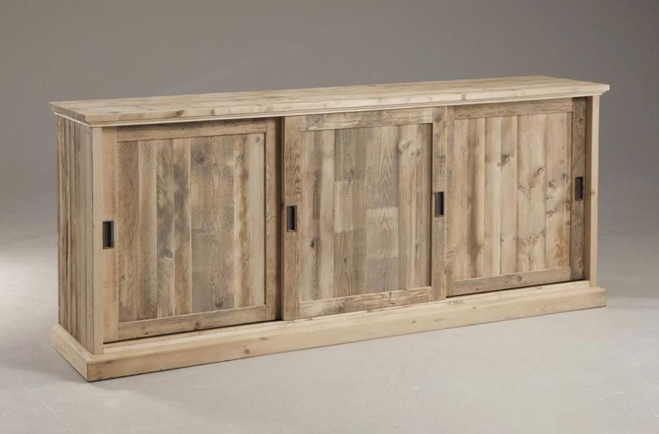 Mobile comò madia credenza in legno massello 3 ante design nature ... Credenza cucina vintage