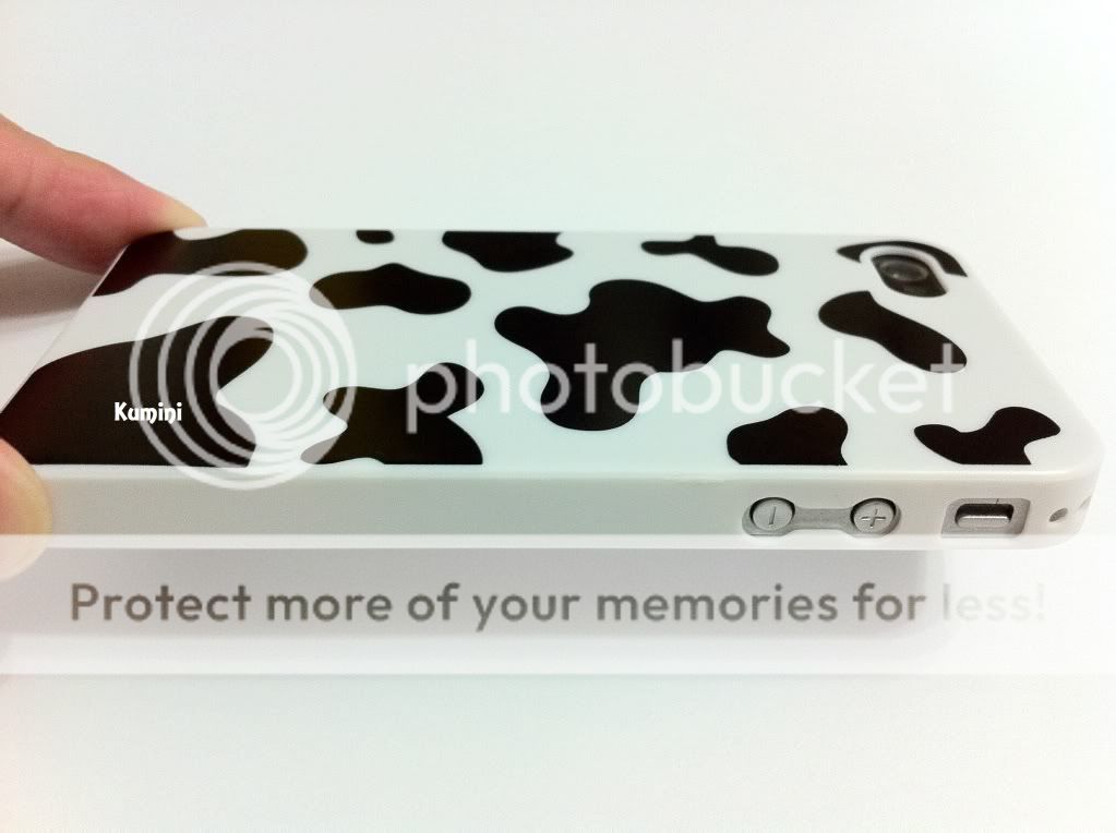 Cow Pattern Hard Back Case Black Dots for Iphone 4 4G  